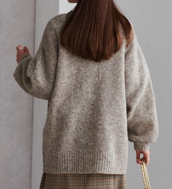 RANAN（ラナン）の「カラーオーバーカーディガン（ニットカーディガン）」｜詳細画像