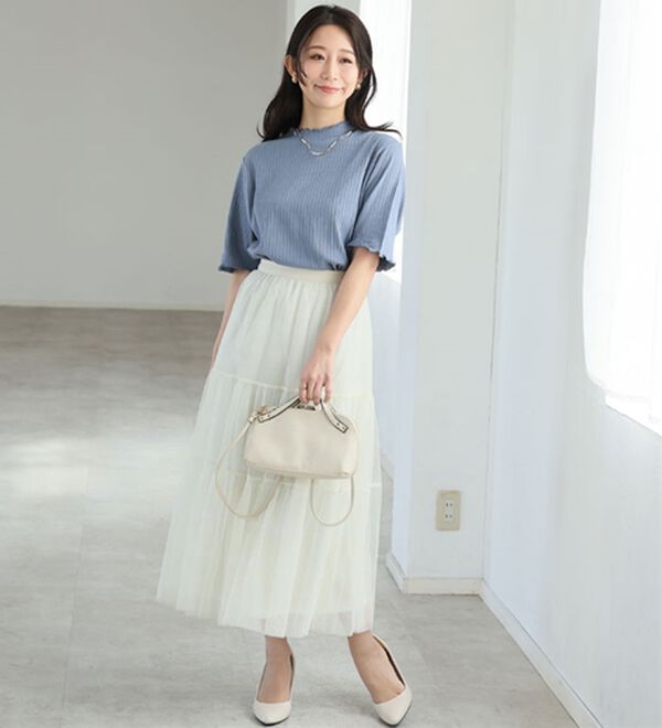 A HAPPY MARILYN（アハッピーマリリン）の「【Ｌ～８Ｌ】綿タッチで極上の着心地、選べるテレコリブトップス。（カットソー）」｜詳細画像