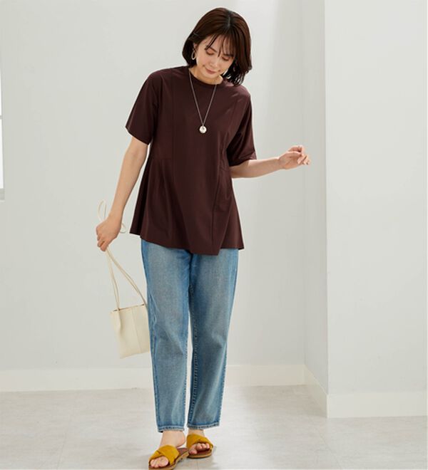 BELLUNA（ベルーナ）の「【接触冷感】ヒンヤリ！サイドタック使いチュニック（チュニック）」｜詳細画像