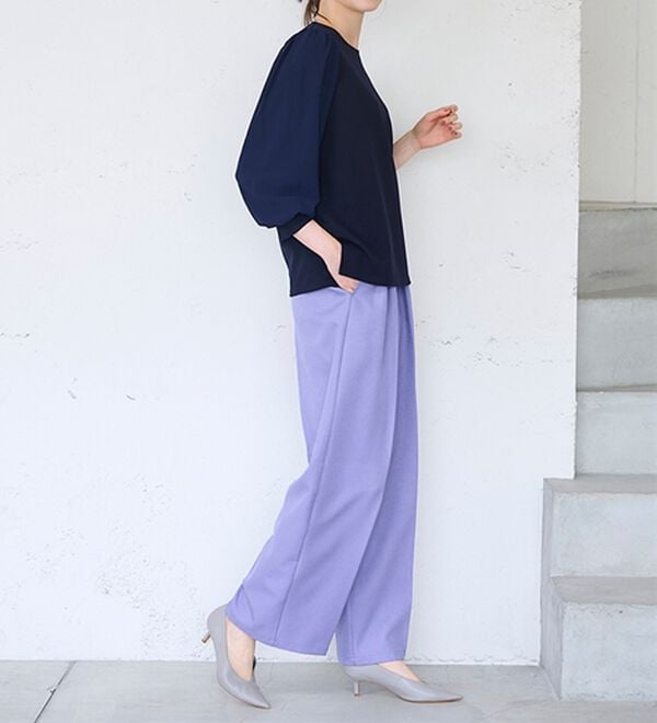 RANAN（ラナン）の「リップル素材ボリューム袖プルオーバー（カットソー）」｜詳細画像