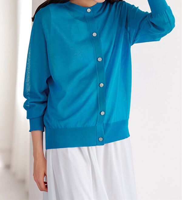 BELLUNA（ベルーナ）の「シアーニット２ＷＡＹカーディガン（ニット・セーター）」｜詳細画像