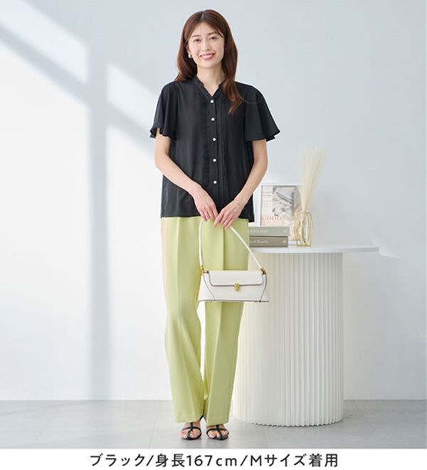 alotta（アロッタ）の「上品細見えピンタックブラウス（ブラウス）」｜詳細画像