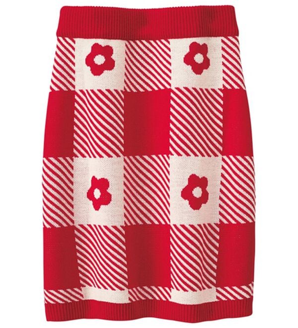 RANAN（ラナン）の「ジャカードニットスカート＜ｍａｒｉｅ　Ｃｌａｉｒｅ　ＳＰＯＲＴ＞（ひざ丈スカート）」｜詳細画像