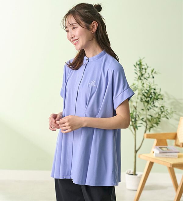 BELLUNA（ベルーナ）の「【ｍａｒｉｅ　ｃｌａｉｒｅ　ＳＰＯＲＴ】かのこ素材タックデザインフレアーチュニック（チュニック）」｜詳細画像