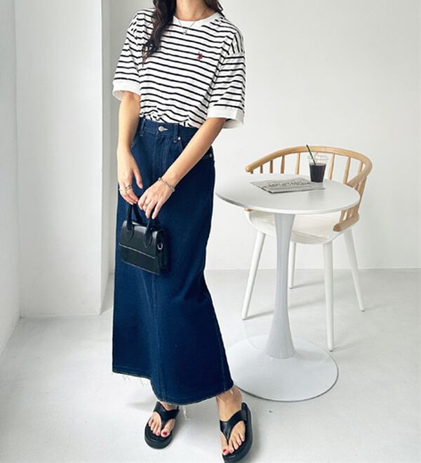 GeeRA（ジーラ）の「【ＵＳ．ＰＯＬＯ．ＡＳＳＮ】ライン配色Ｔシャツ（Tシャツ）」｜詳細画像