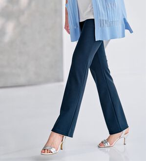 BELLUNA（ベルーナ）の「【裏起毛有無】ジャストフィットらくらくパンツ（フルレングスパンツ）」｜ネイビー