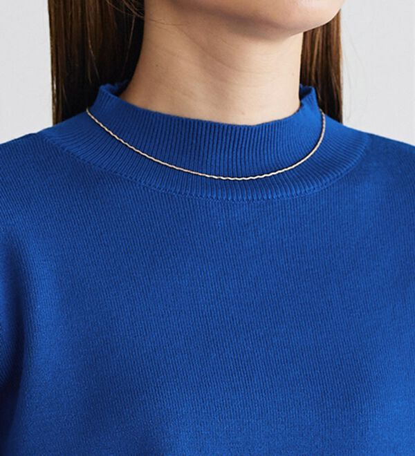 Pierrot（ピエロ）の「ゴールドボタンボリュームスリーブニット（ニット・セーター）」｜詳細画像