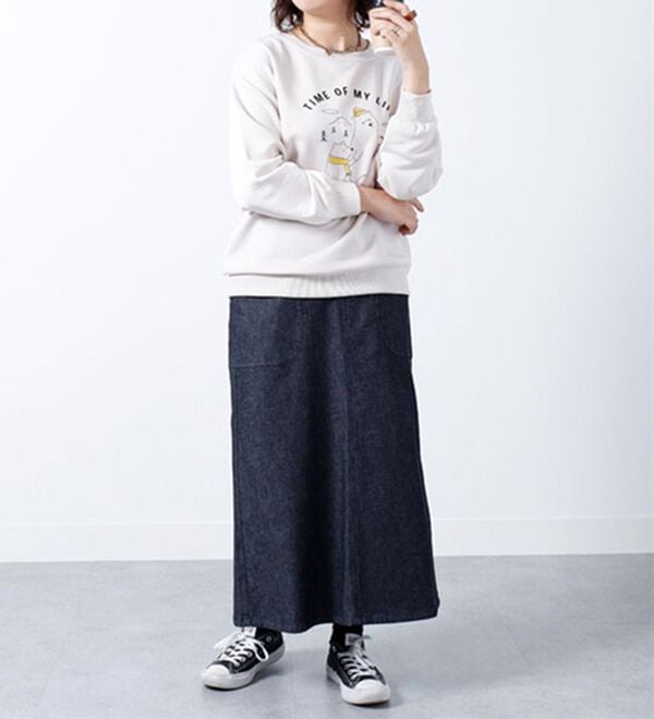 BELLUNA（ベルーナ）の「＜ｓｏｒａｆｕｋｕ＞裏トリコット起毛素材スカート（ロングスカート）」｜詳細画像