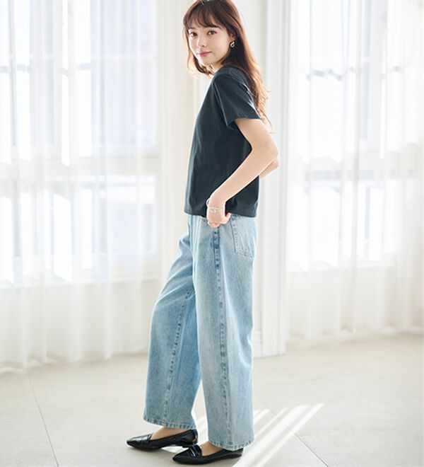 RANAN（ラナン）の「【5つの機能付】ひんやり着回し抜群ベーシックＴシャツ＜選べる着丈＞（Tシャツ）」｜詳細画像