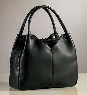 BELLUNA（ベルーナ）の「お買得牛革フォーマル手提げ（ハンドバッグ）」｜黒