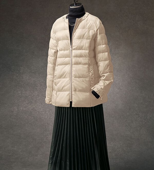 BELLUNA（ベルーナ）の「美ラクるストレッチ軽やか中わたジャケット（ショートコート）」｜詳細画像