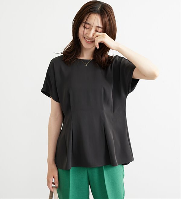 BELLUNA（ベルーナ）の「〈オフィス対応〉タックデザインブラウス（ブラウス）」｜詳細画像