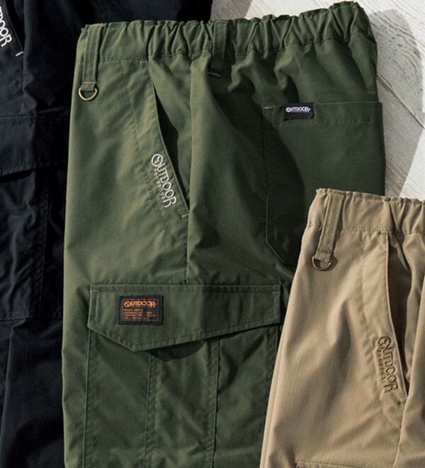 「＜アウトドアプロダクツ＞年間定番らくらくカーゴパンツ（メンズフルレングスパンツ）」｜カーキ