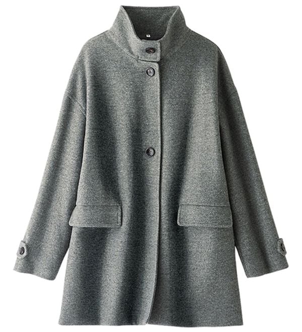 BELLUNA（ベルーナ）の「ウール調スタンド衿ミドル丈コクーンコート（ハーフコート）」｜詳細画像