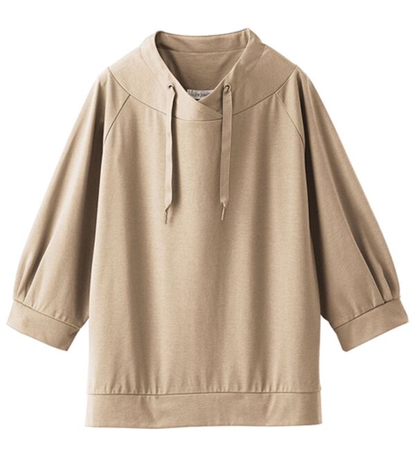 BELLUNA（ベルーナ）の「ヒンヤリ綿混ワイドネックプルオーバー（カットソー）」｜詳細画像