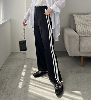 GeeRA（ジーラ）の「サイドラインハイウエストパンツ（フルレングスパンツ）」｜詳細画像