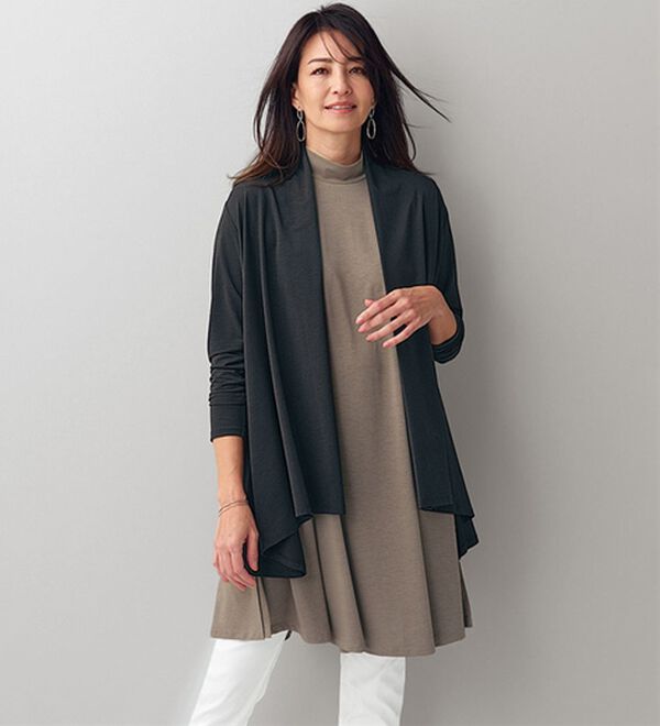 BELLUNA（ベルーナ）の「＜クールスラブ＞ドレープカーディガン（その他カーディガン）」｜詳細画像