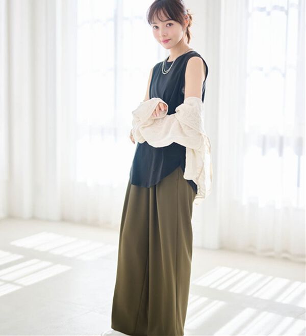 RANAN（ラナン）の「ひんやり！＜BC＞綿100％タンクトップ【選べる着丈】（カットソー）」｜詳細画像