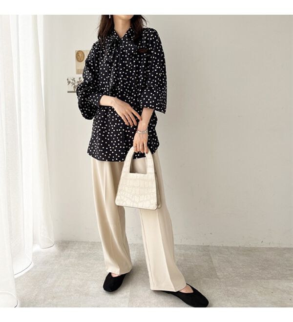 GeeRA（ジーラ）の「前後２ｗａｙボウタイブラウス（ブラウス）」｜詳細画像