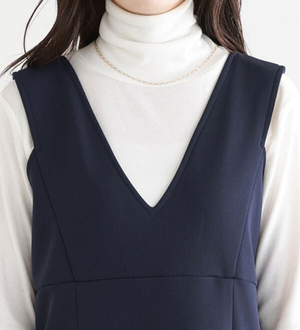 Pierrot（ピエロ）の「ペアスキンベロアジャンパースカート（ジャンパースカート）」｜詳細画像