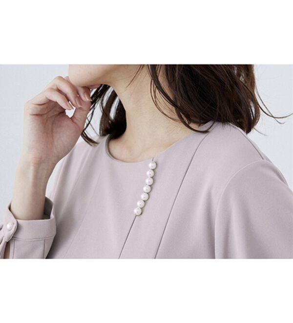 BELLUNA（ベルーナ）の「＜セレモニースタイル＞パール使いワンピース（フォーマルワンピース）」｜詳細画像