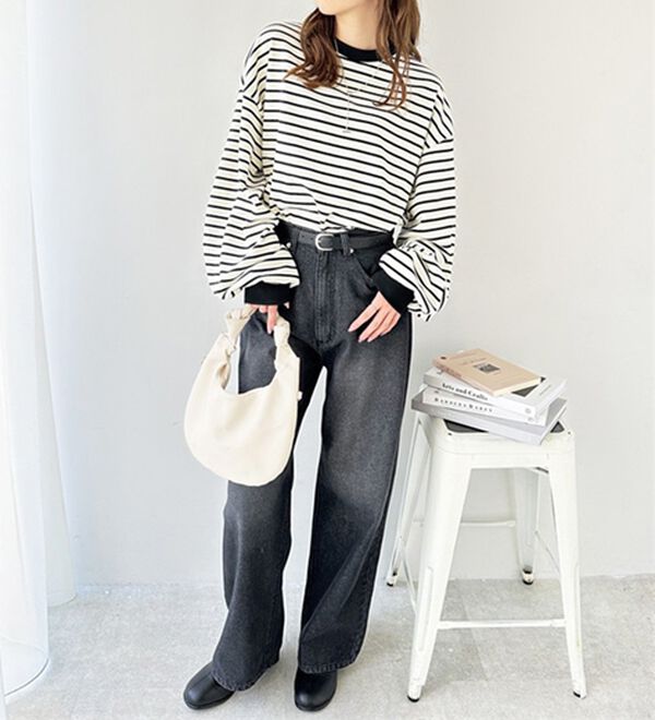 plllllleeeasse ボーダーロンT (BLACK) 新品未開封 plllllleeeasse