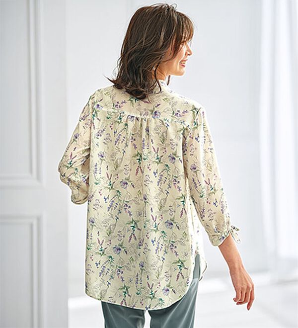 BELLUNA（ベルーナ）の「涼感柔らか袖リボンチュニック（チュニック）」｜詳細画像