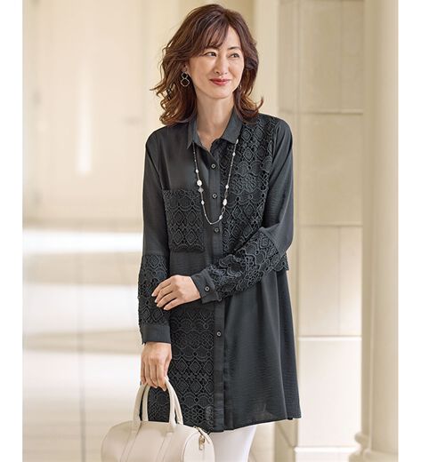 Sheller シェリエ　ケミカルレースブラウス Sheller シェリエ ケミカル レース ブラウス