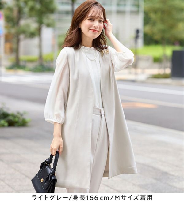 Viola e Viola（ヴィオラ エ ヴィオラ）の「美ラインを叶える！ロングベストセットアップ（パンツスーツ）」｜詳細画像