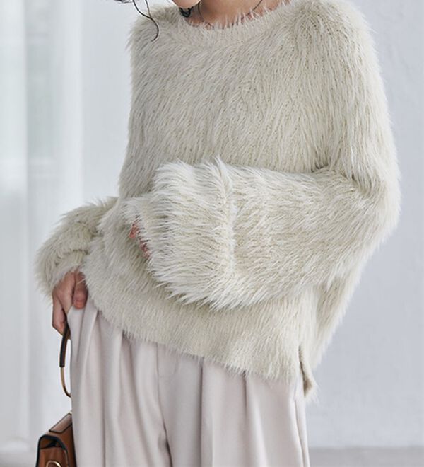 RANAN（ラナン）の「ロングフェザーシャギーニット（ニット・セーター）」｜詳細画像