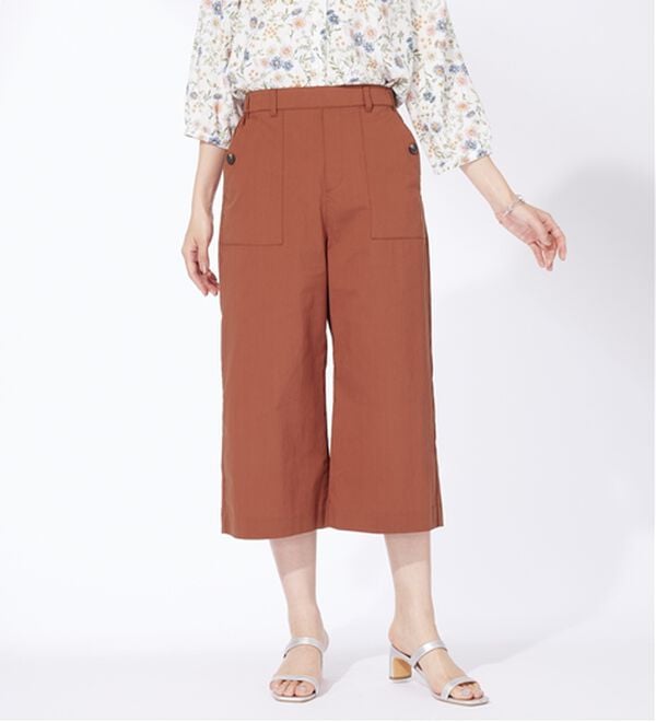 BELLUNA（ベルーナ）の「サラリ綿混ベイカーキュロットパンツ（その他パンツ）」｜詳細画像
