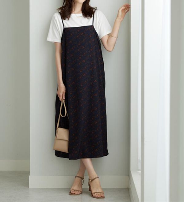 BELLUNA（ベルーナ）の「【2点セット】花柄プリントキャミワンピースアンサンブル（その他ワンピース）」｜詳細画像