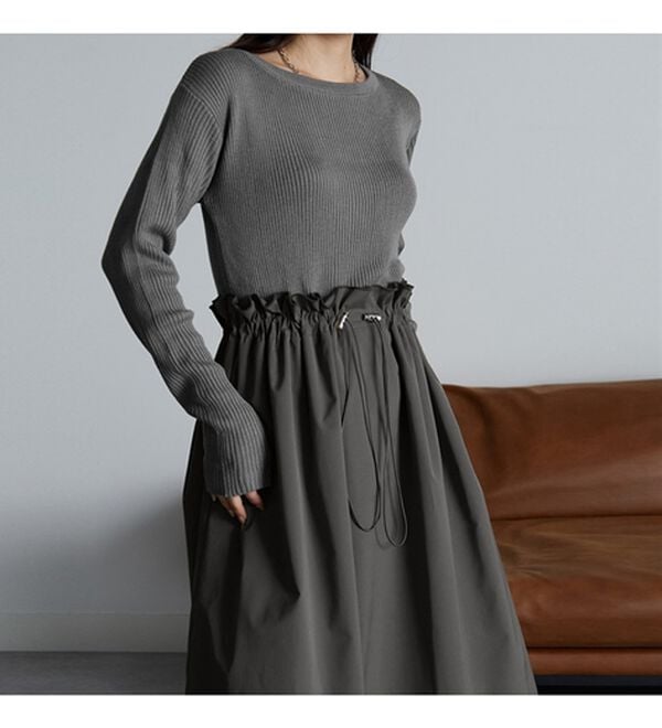 RANAN（ラナン）の「ドロストニットドッキングワンピース（ドッキングワンピース）」｜詳細画像