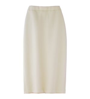 BELLUNA（ベルーナ）の「ポンチ素材きれい見えナロースカート（ロングスカート）」｜アイボリー