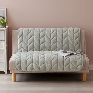 iellio（イエリオ）の「あったかふわふわボリュームソファカバー＜吸湿発熱・フランネル素材＞（ソファーカバー）」｜グレー