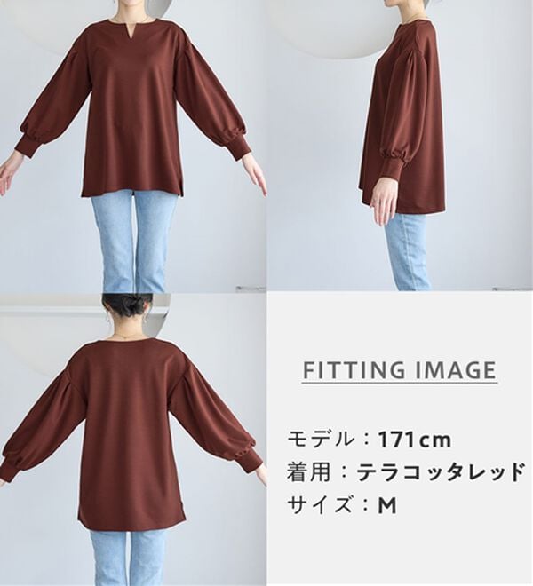 Viola e Viola（ヴィオラ エ ヴィオラ）の「ゆったりパフ袖チュニック（チュニック）」｜詳細画像