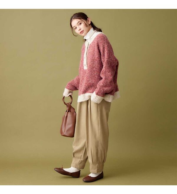 Viola e Viola（ヴィオラ エ ヴィオラ）の「ふんわりやわらか素材のゆるパンツ（フルレングスパンツ）」｜詳細画像