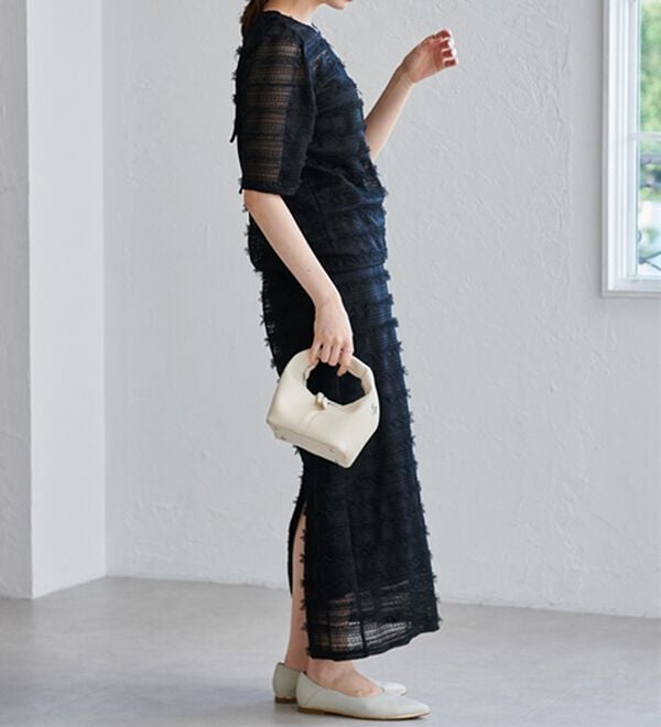 RANAN（ラナン）の「フリルレースパフスリーブトップス（カットソー）」｜詳細画像