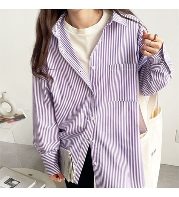 GeeRA（ジーラ）の「アソート柄オーバーサイズシャツ（シャツ）」｜詳細画像