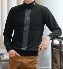 「【３色組】＜ダンロップ・リファインド＞配色切替タートルセーター（メンズニット・セーター）」