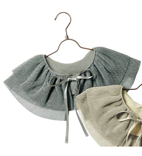 RANAN（ラナン）の「＜キャセリーニ＞キラキラプリーツフリル付け衿（その他ファッション小物）」｜シルバー