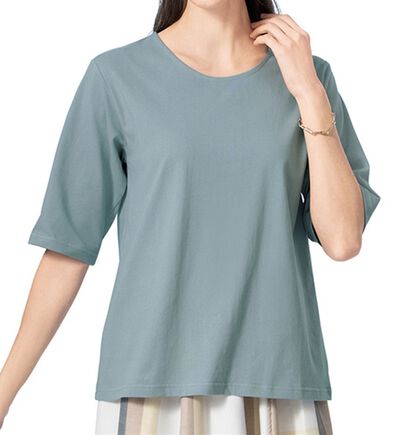 LAVIENNE（ラヴィエンヌ）の「綿１００％汗ジミ対策　ビッグ袖Ｔシャツ（Tシャツ）」