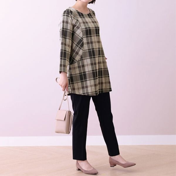 BELLUNA（ベルーナ）の「ジャカード素材ポケットデザインチュニック（チュニック）」｜詳細画像