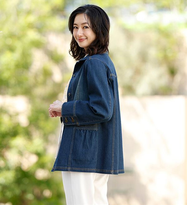 ルフラン（ルフラン）の「スタンドカラーデニムジャケット（その他ジャケット）」｜詳細画像