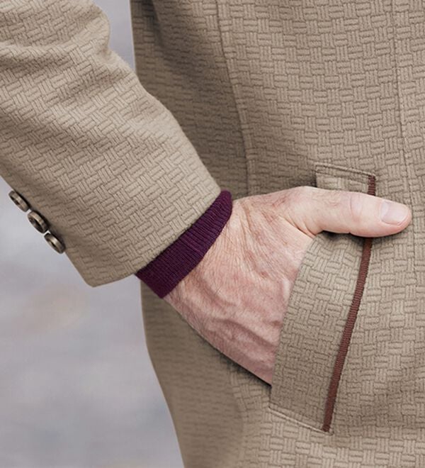 「＜コムルヴァン・オム＞袖丈短め紳士のジャストフィットジャケット（メンズジャケット）」｜詳細画像