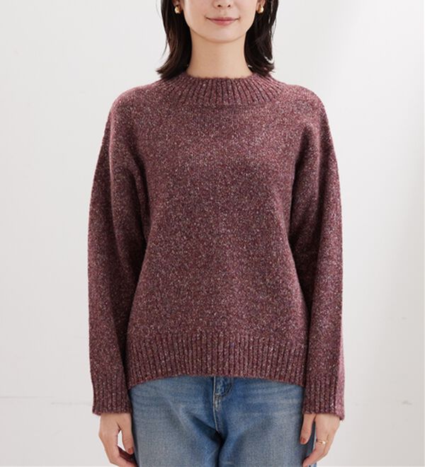 BELLUNA（ベルーナ）の「ミックス調ニットプルオーバー（ニット・セーター）」｜詳細画像