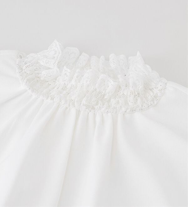 RANAN（ラナン）の「レースフリルプチハイネックブラウス（ブラウス）」｜詳細画像