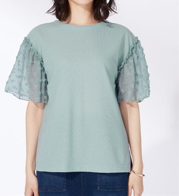 BELLUNA（ベルーナ）の「袖シアードット切替プルオーバー（カットソー）」｜詳細画像