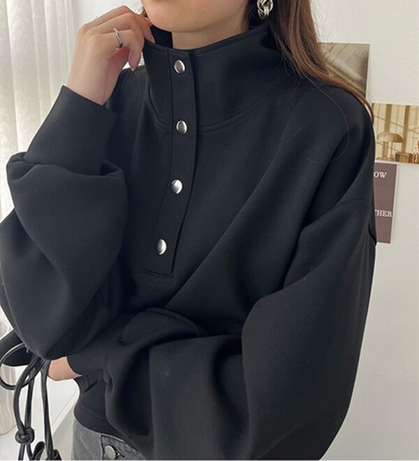 GeeRA（ジーラ）の「ダンボールハーフスナップショートプルオーバー（カットソー）」｜詳細画像