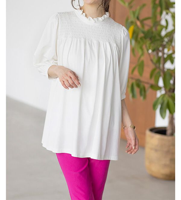 RANAN（ラナン）の「シャーリングパフスリーブチュニック（チュニック）」｜詳細画像